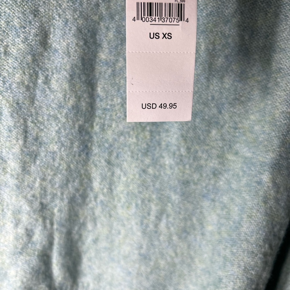 American Eagle Cozy Blue Women's Cowl Neck Sweater - Picture 4 of 8